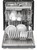 Sharp 24 in. Stainless Steel Dishwasher (SDY6735DNS) Head On Opened Filled