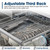 Sharp 24 in. Stainless Steel Dishwasher (SDY6735DNS) Adjustable Third Rack Infographic
