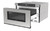 24 in. Built-In Stainless Steel Microwave Drawer Oven (SMD2420MS) 3 quarter left opened