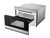 24 in. Sharp Stainless Steel Smart Microwave Drawer Oven (SMD2489ES) left angle open