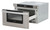 24 in. 1.2 cu. ft. 950W Sharp Easy Open Stainless Steel Microwave Drawer (KB6524PSY) 3 Quarter Left Opened