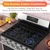 SFG3075MS Freestanding Gas Range Burners Infographic