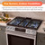 SSG3076SNS 6.1 cu. ft. Slide-in Gas Range Burners Infographic