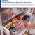 SJB1045SNS three drawer freezer storage infographic