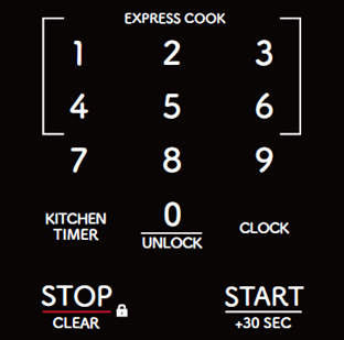 microwave keypad