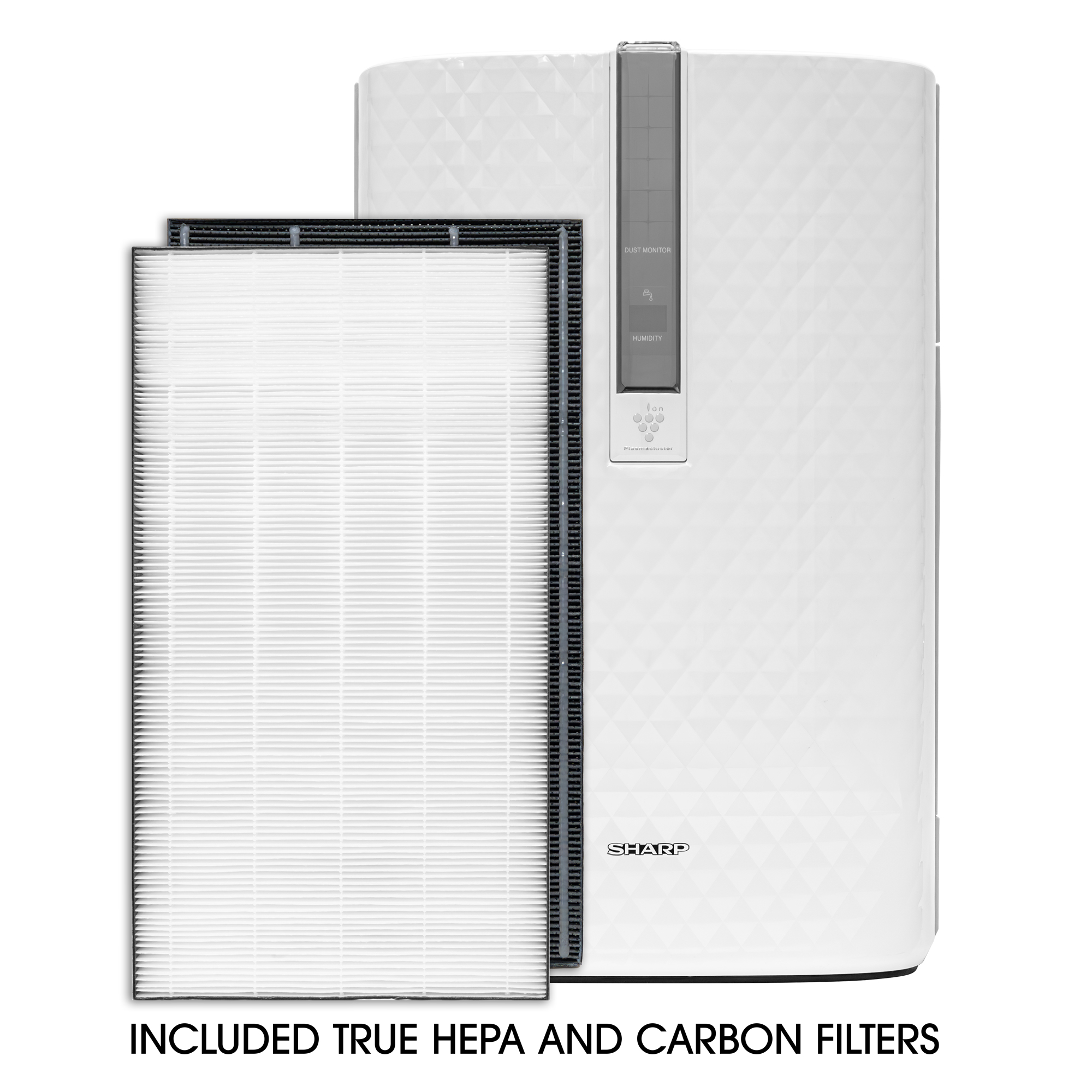 Sharp Plasmacluster® Air Purifier with Humidifying Function for Medium Rooms (KC850U) filters