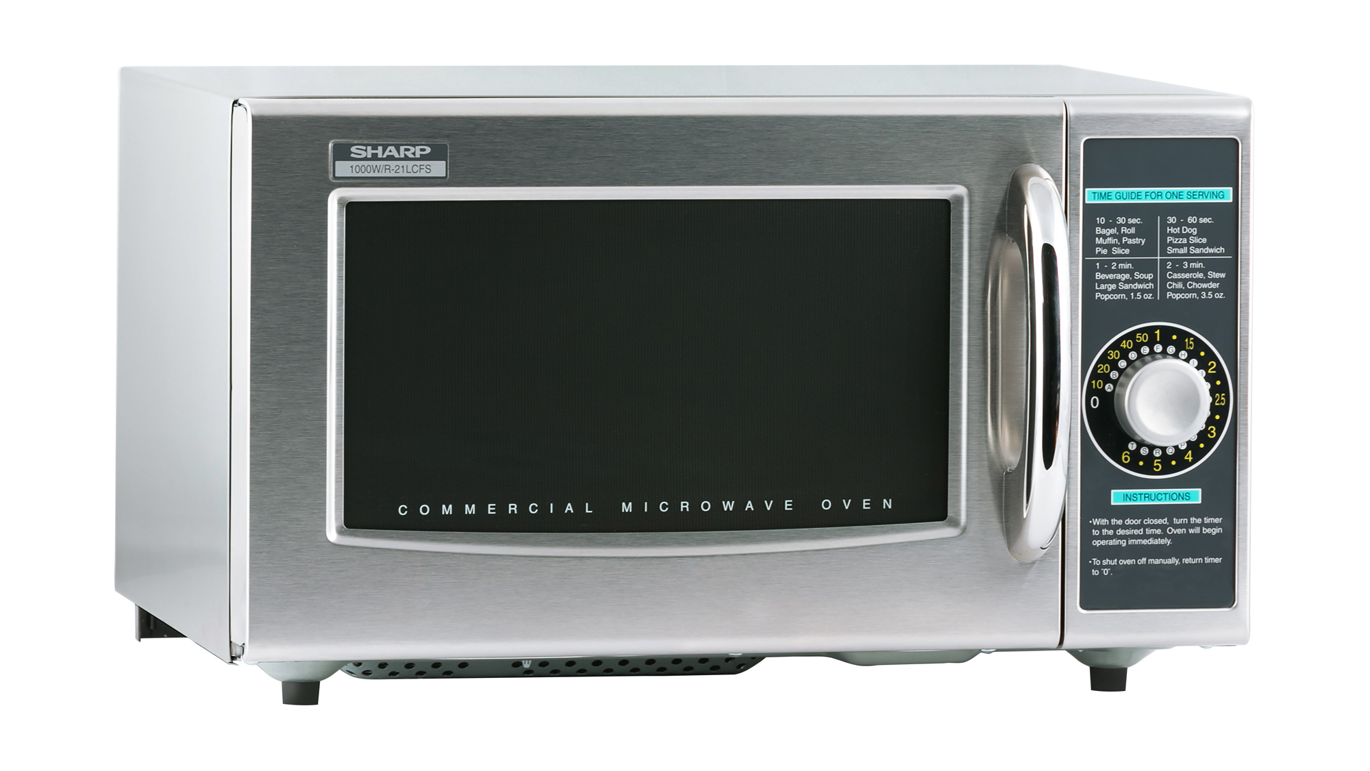 Sharp® R-21LCFS 1000 Watt Medium Duty Commercial Microwave Oven With Dial  Control - 20 1/2L x 16W x 12 1/8H