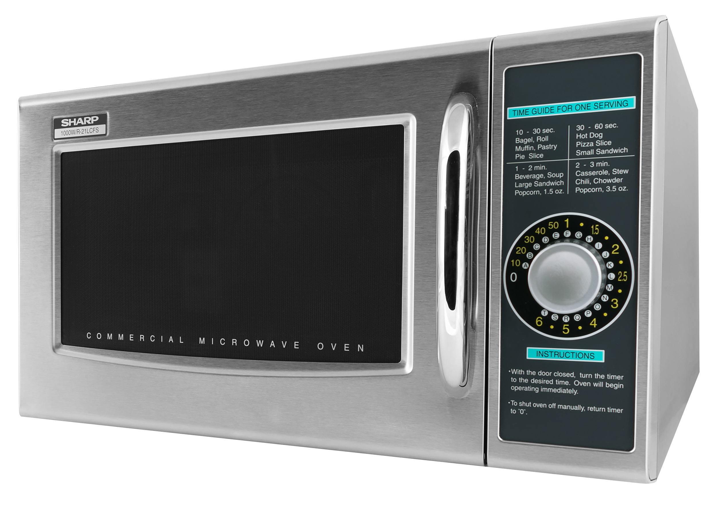 Medium-Duty Commercial Microwave Oven with 1000 Watts (R21LCFS) Drama