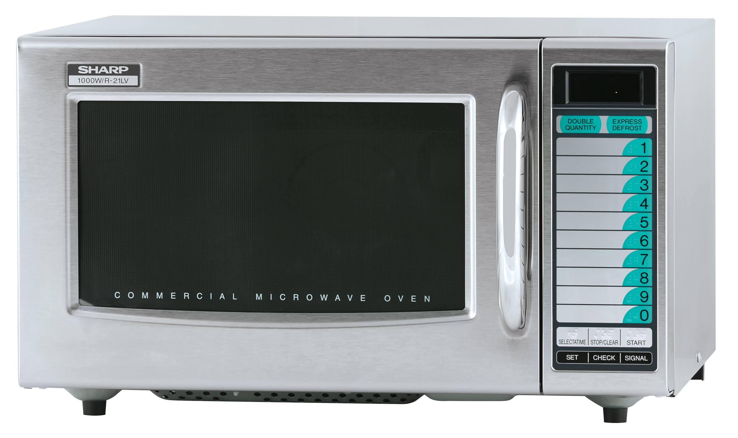 Medium-Duty Commercial Microwave Oven with 1000 Watts (R21LCFS) 3 Quarter Left