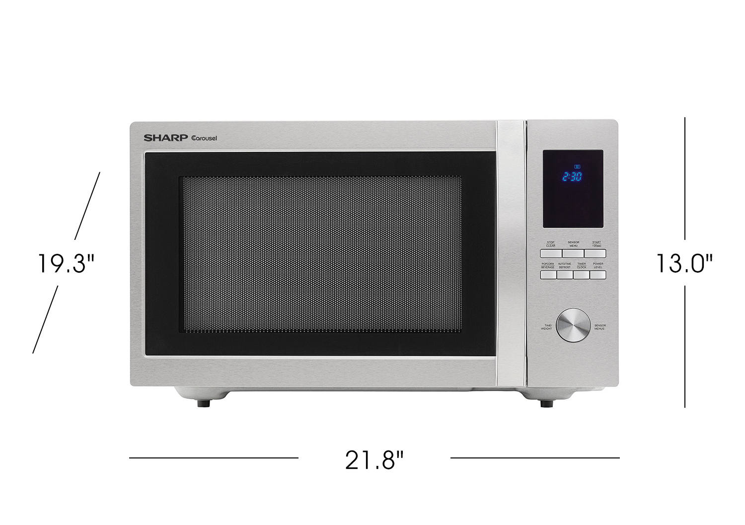 Sharp ZSMC1655BS 1.1 Cu Ft Stainless Steel Microwave