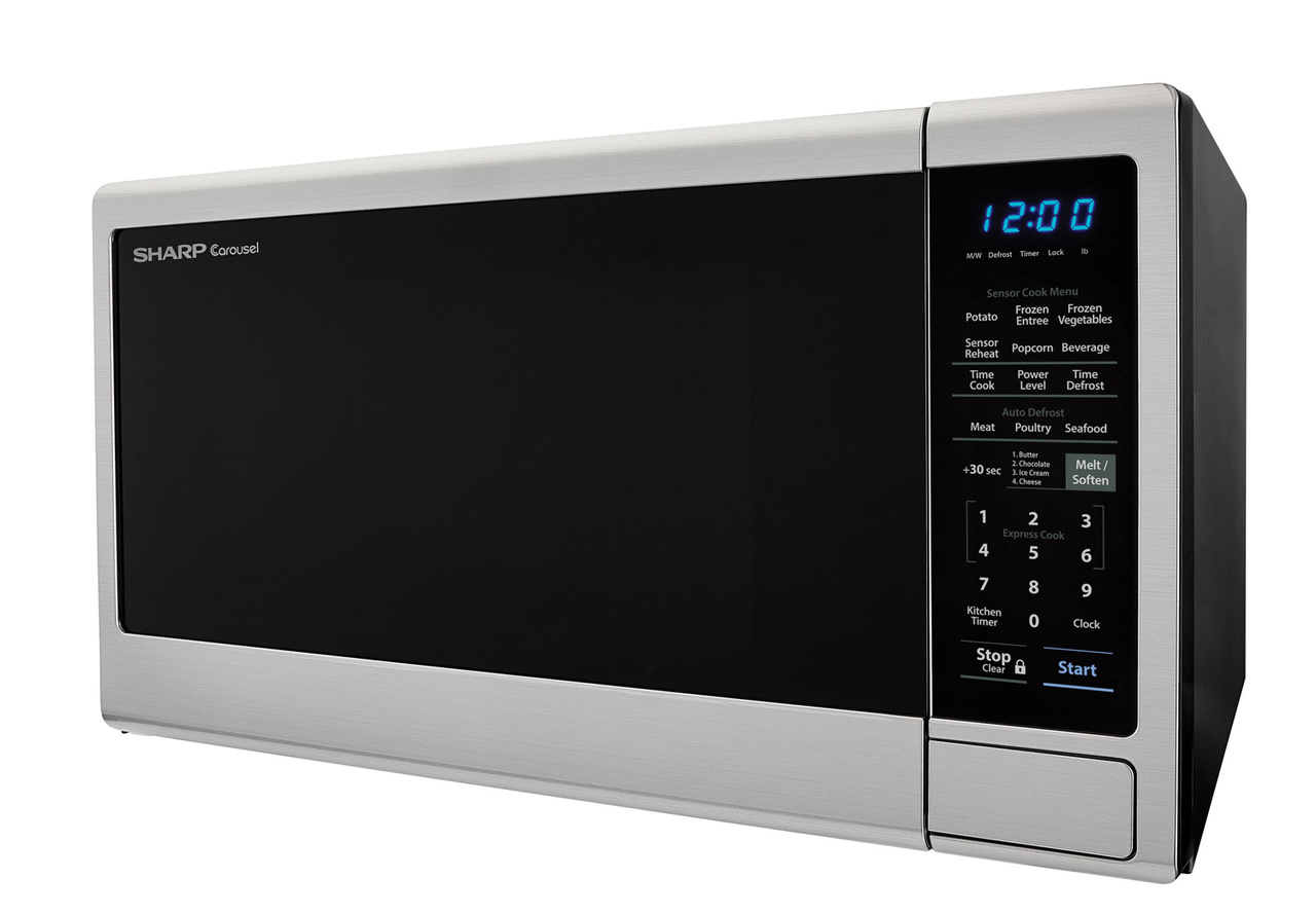 SMC1139FS Sharp 1.1 cu. ft. 1000W Sharp Stainless Steel Smart Carousel Countertop  Microwave Oven