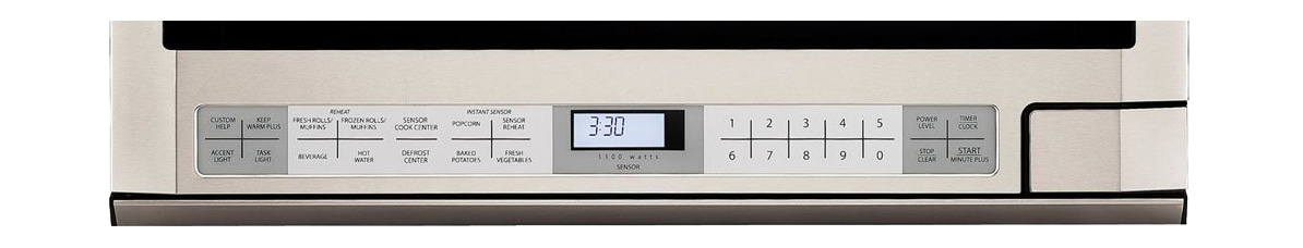 1.5 cu. ft. Stainless Steel Over-the-Counter Microwave (R1214TY) control panel