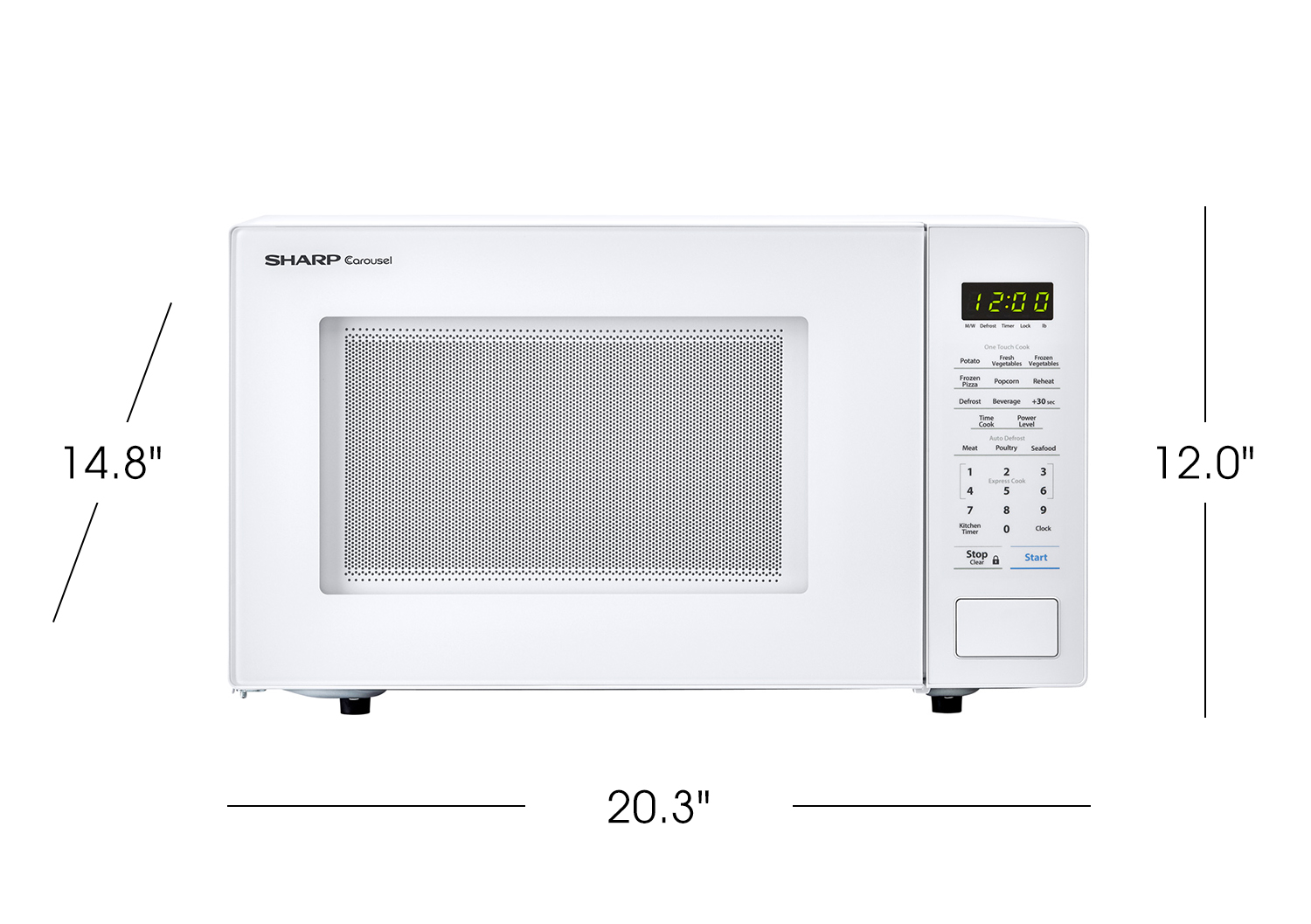 SMC1139FS Sharp 1.1 cu. ft. 1000W Sharp Stainless Steel Smart Carousel Countertop  Microwave Oven