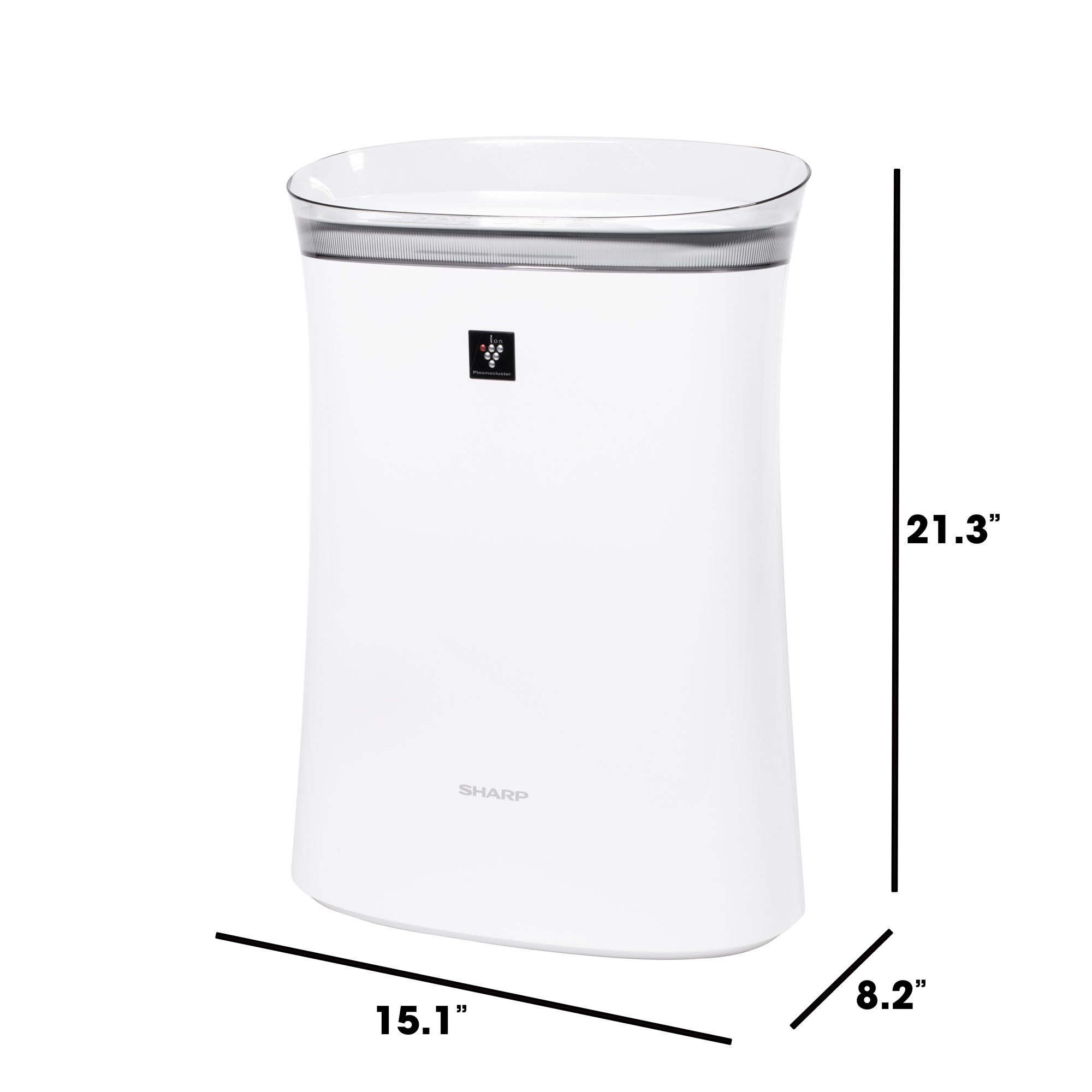 Sharp True HEPA Air Purifier with Plasmacluster® Ion Technology for Medium-Sized Rooms (FPK50UW) dimensions