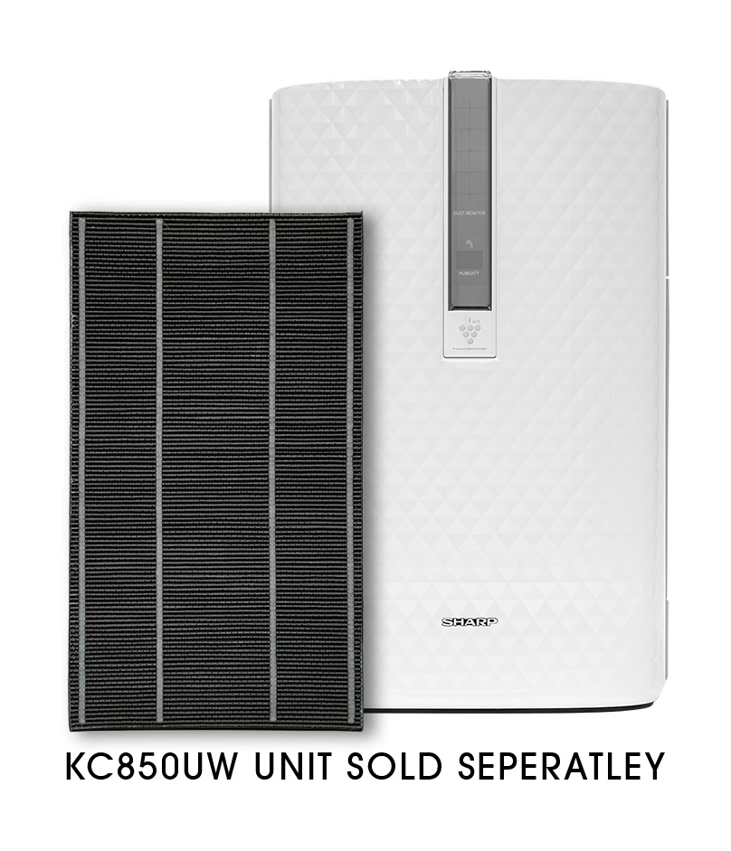 View of Sharp KC850U Air Purifier with FZC100DFU Active Carbon Replacement Filter