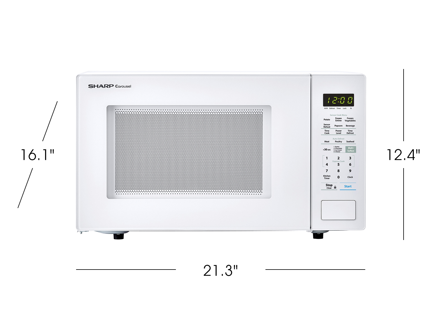 Sharp SMC1461HW 1.4 Cu ft. White Countertop Microwave Oven