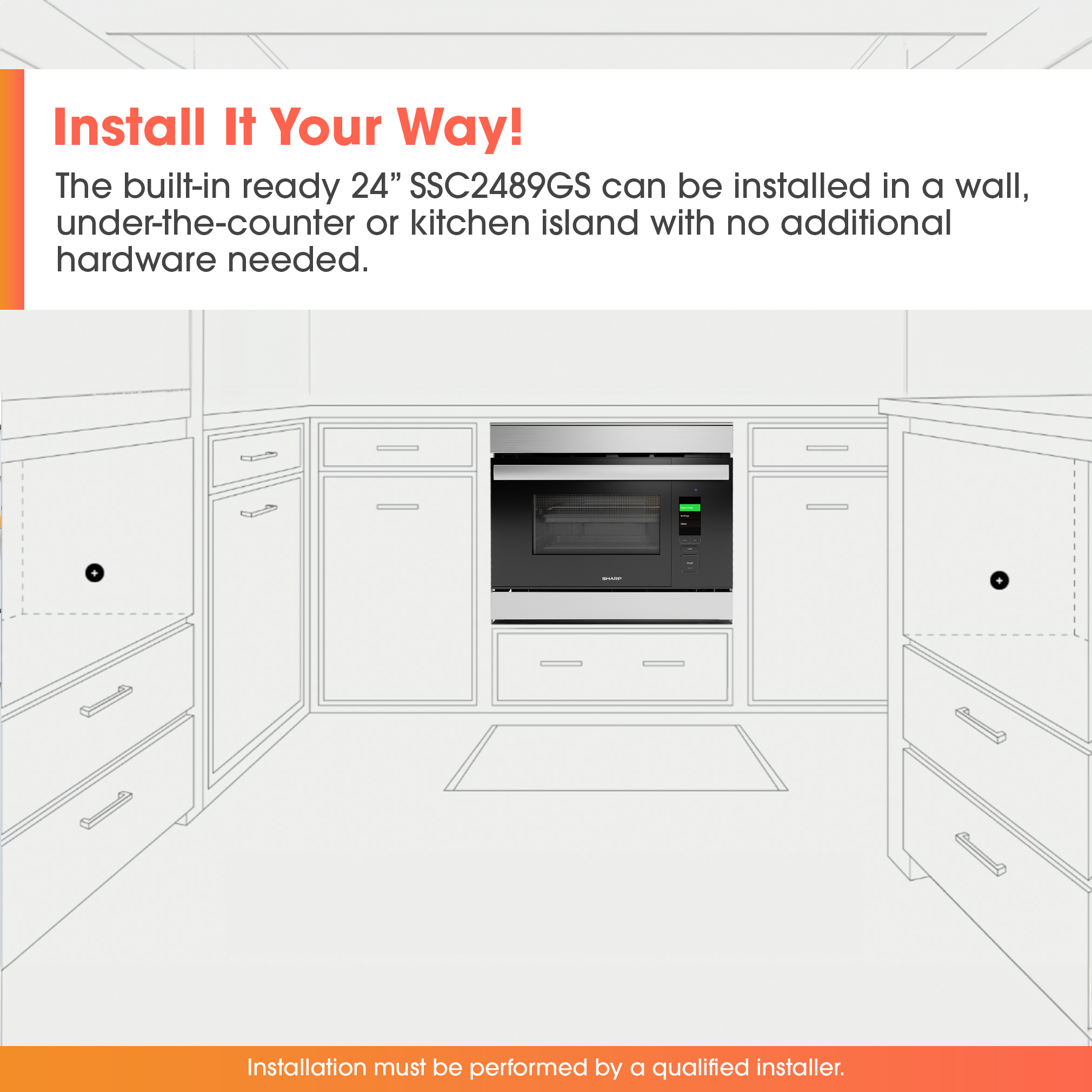 Smart Combi-Steam Oven (SSC2489GS) Installation Infographic