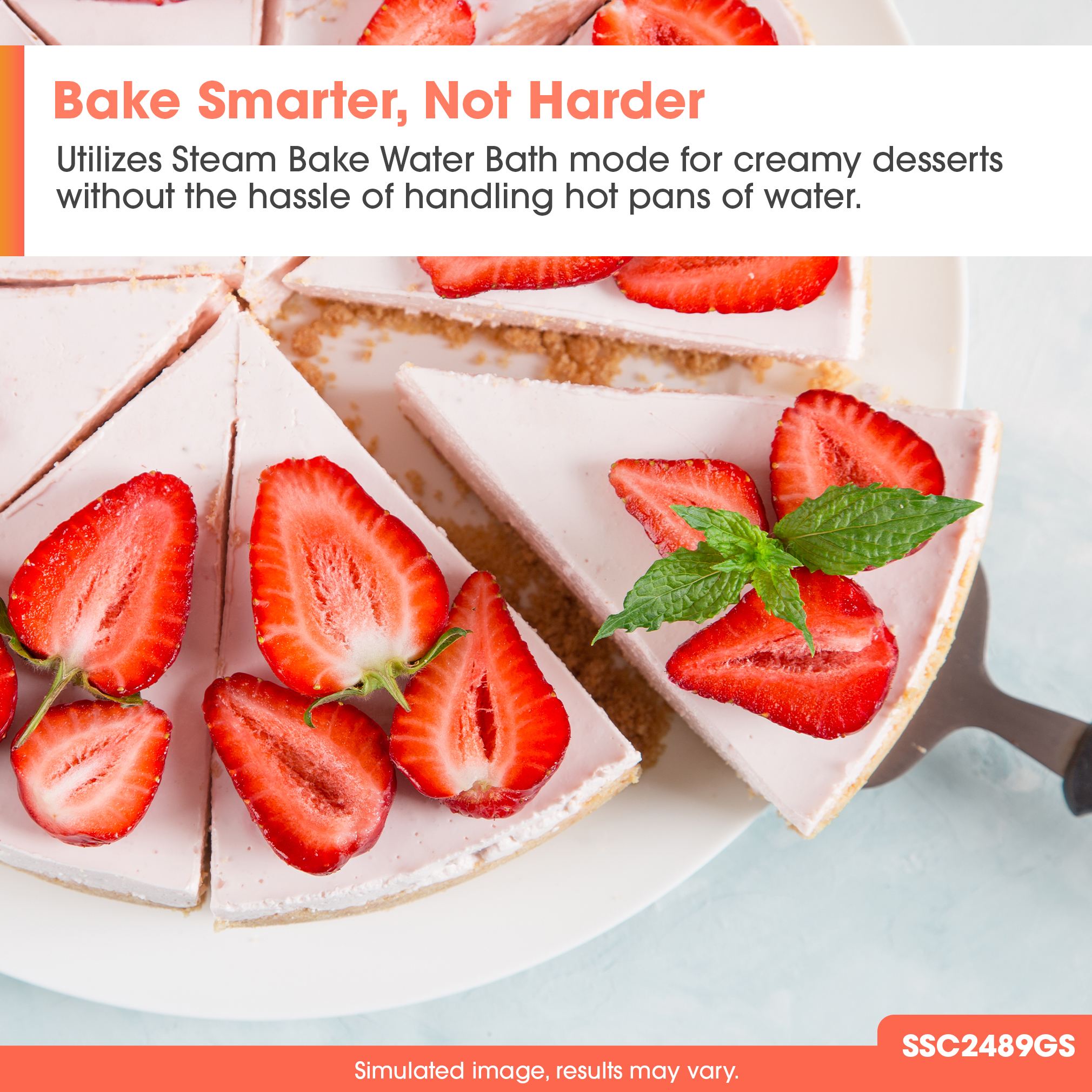 Smart Combi-Steam Oven (SSC2489GS) Steam Bake Water Bath Infographic