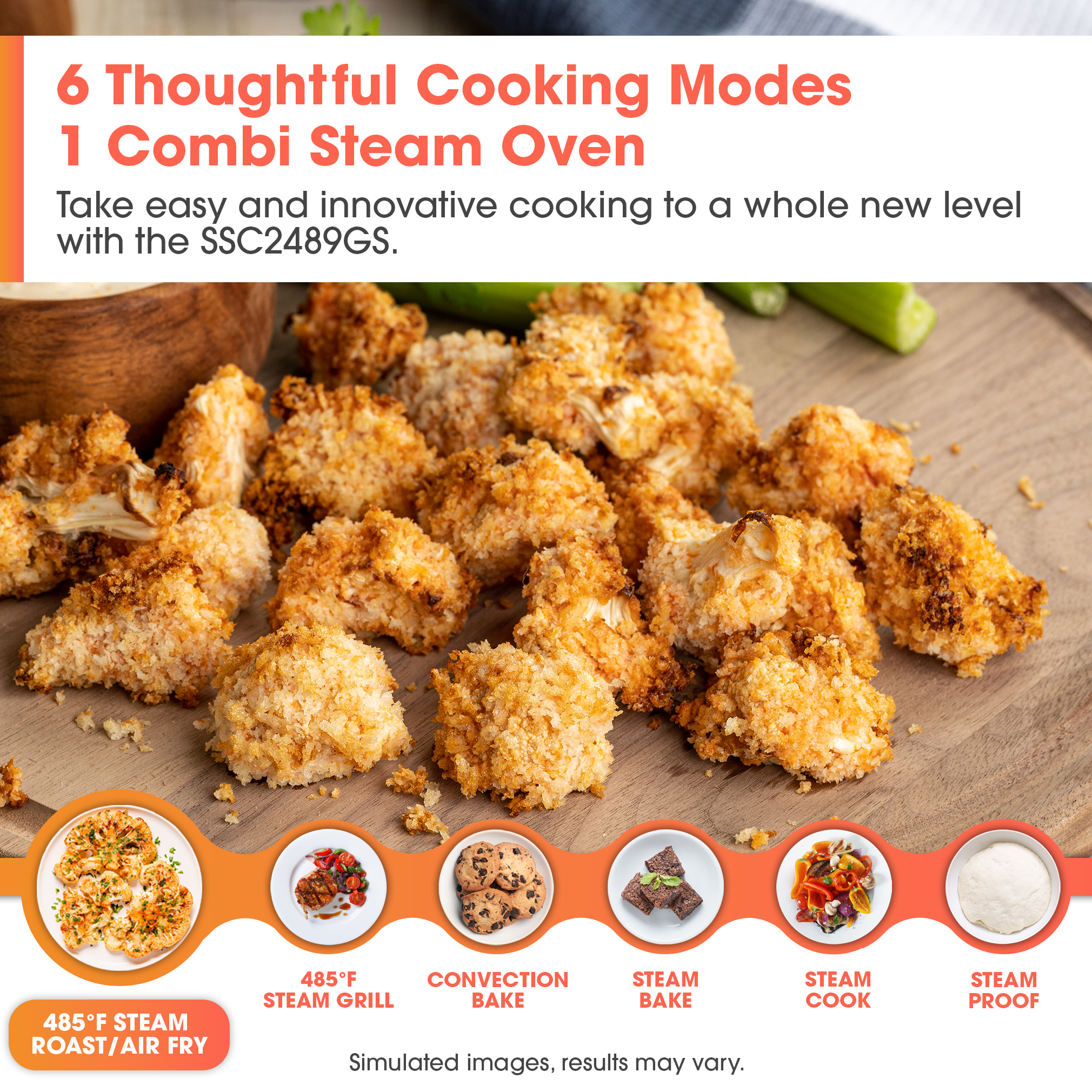 Smart Combi-Steam Oven (SSC2489GS) Cooking Mode Infographic