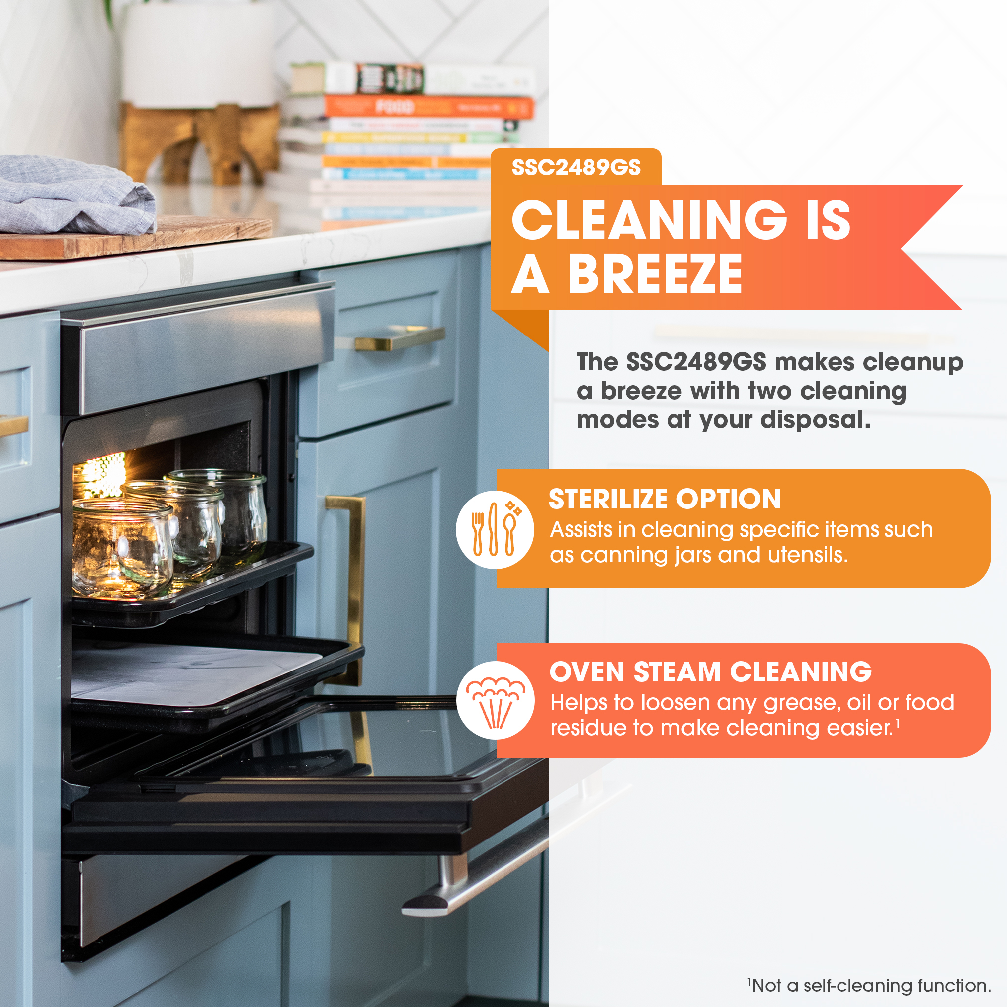 Smart Combi-Steam Oven (SSC2489GS) Cleanup Infographic