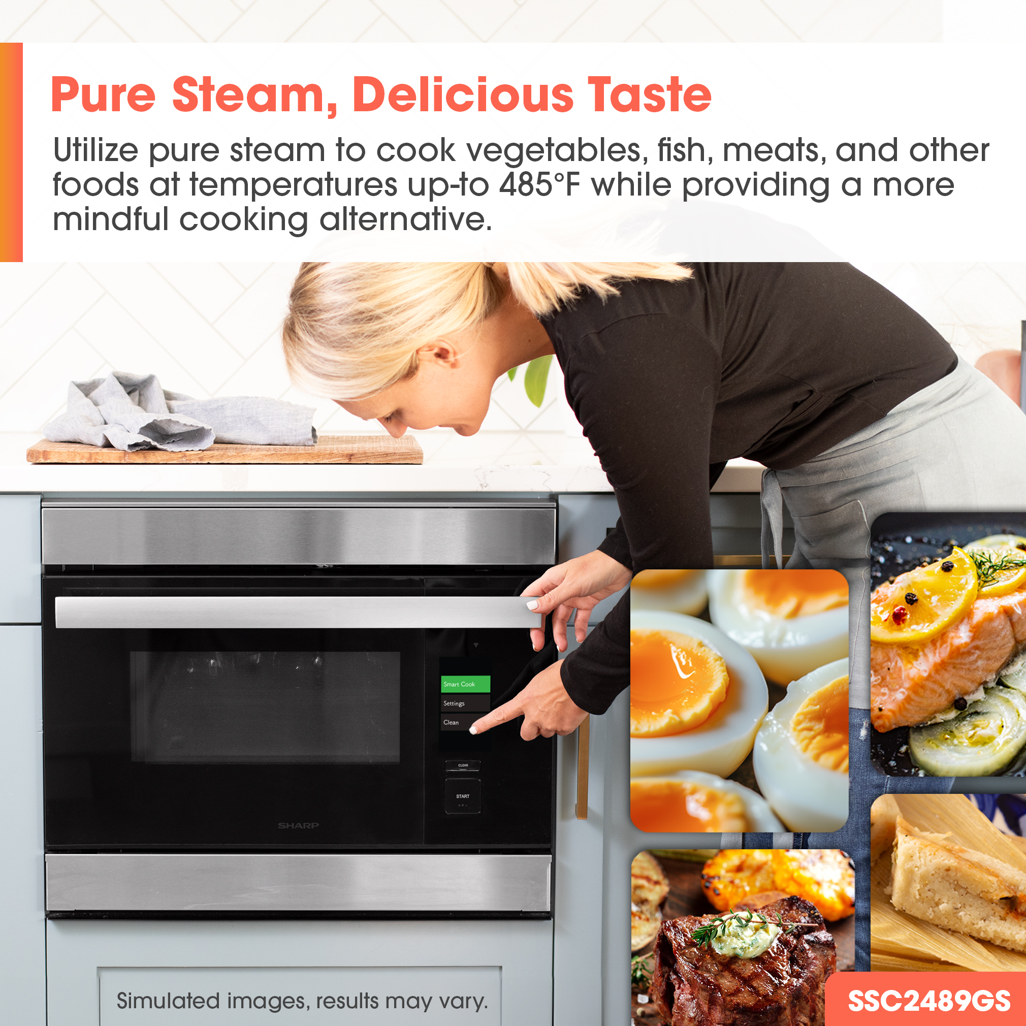Smart Combi-Steam Oven (SSC2489GS) Pure Steam Infographic