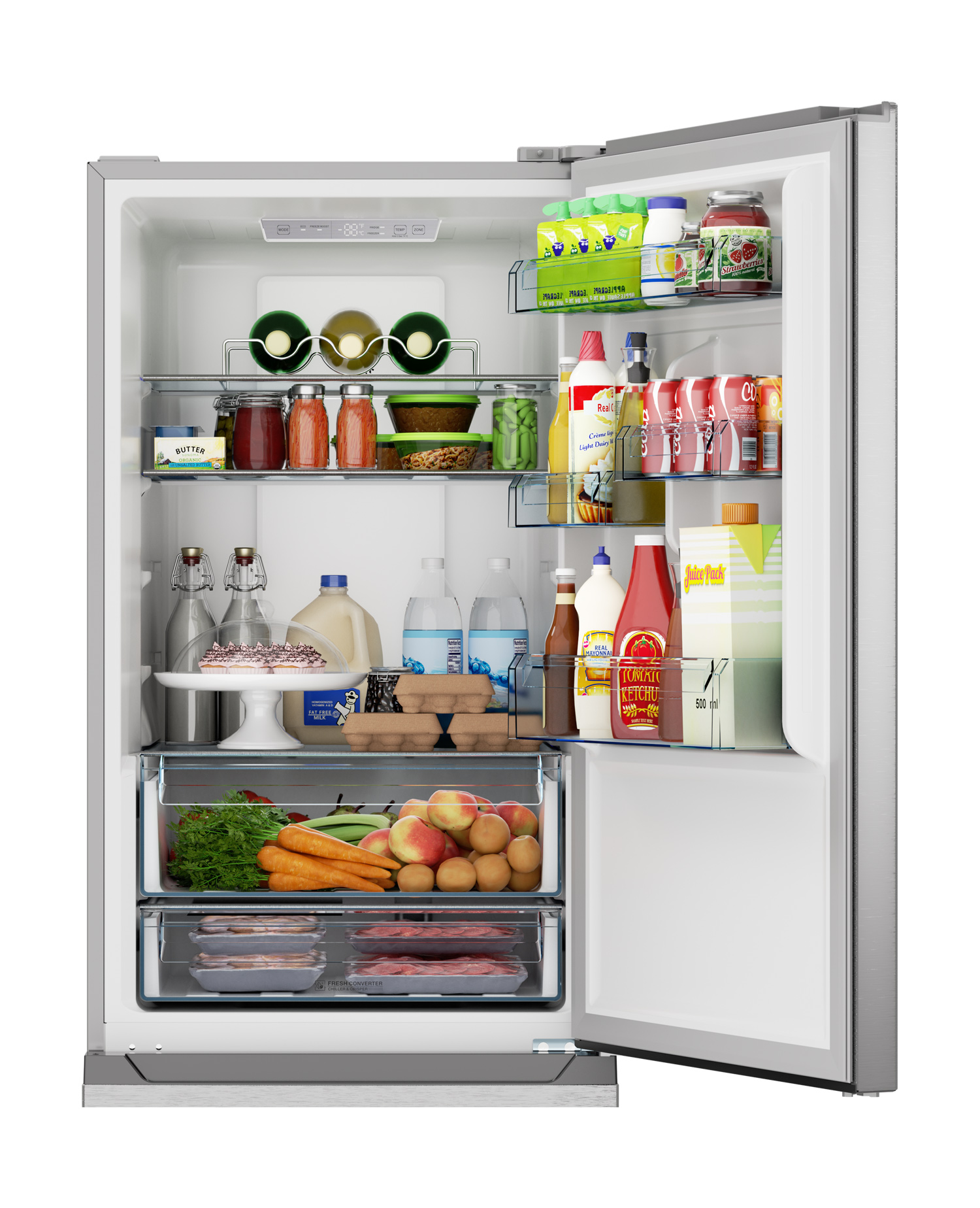 Sharp 24 in. Bottom-Freezer Counter-Depth Refrigerator (SJB1255GS)