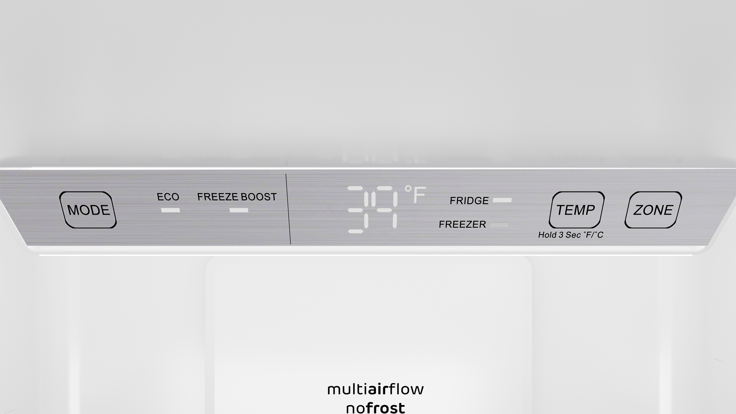 Bottom-Freezer Counter-Depth Refrigerator (SJB1255GS) Control Panel