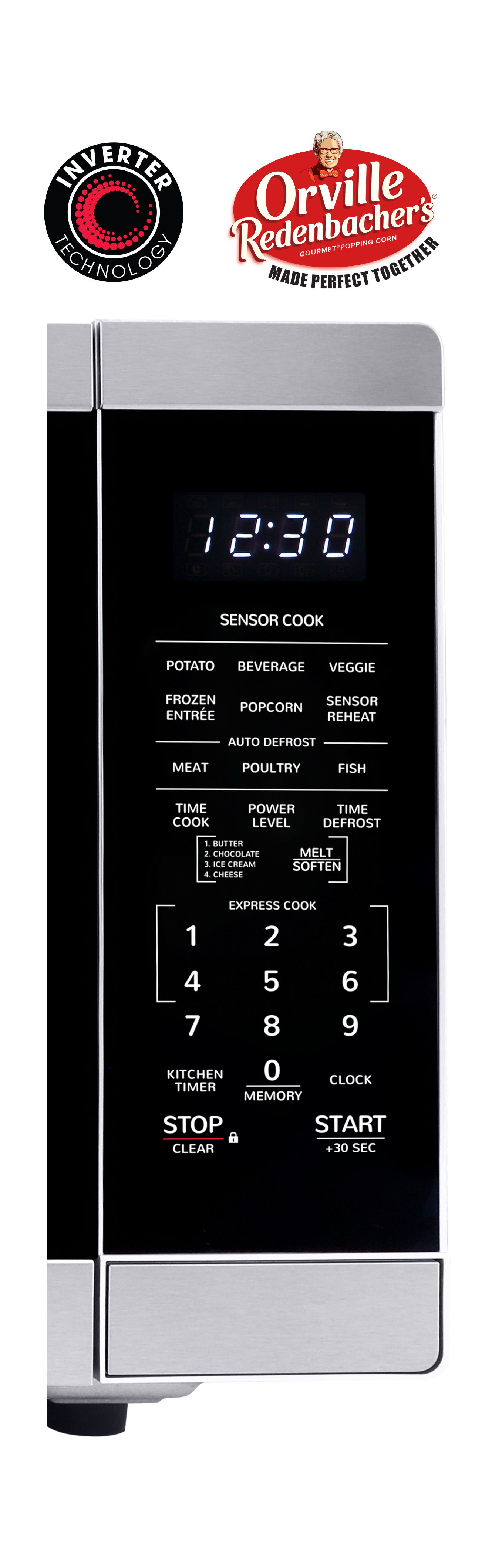 Family-Size Countertop Microwave Oven (SMC1464HS) control panel