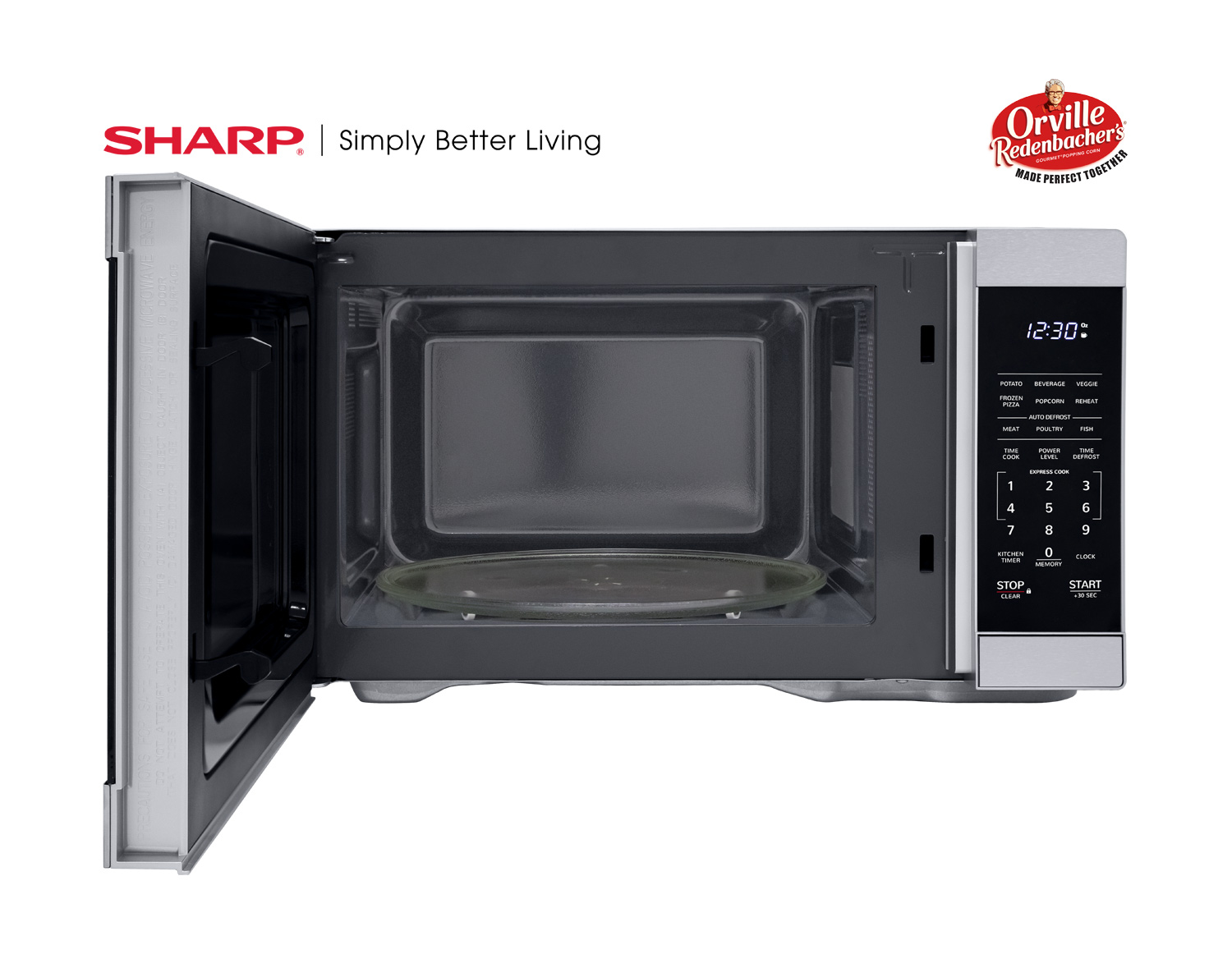 Sharp 1.1-Cu. ft. Countertop Microwave Oven, Stainless (Smc1162hs)