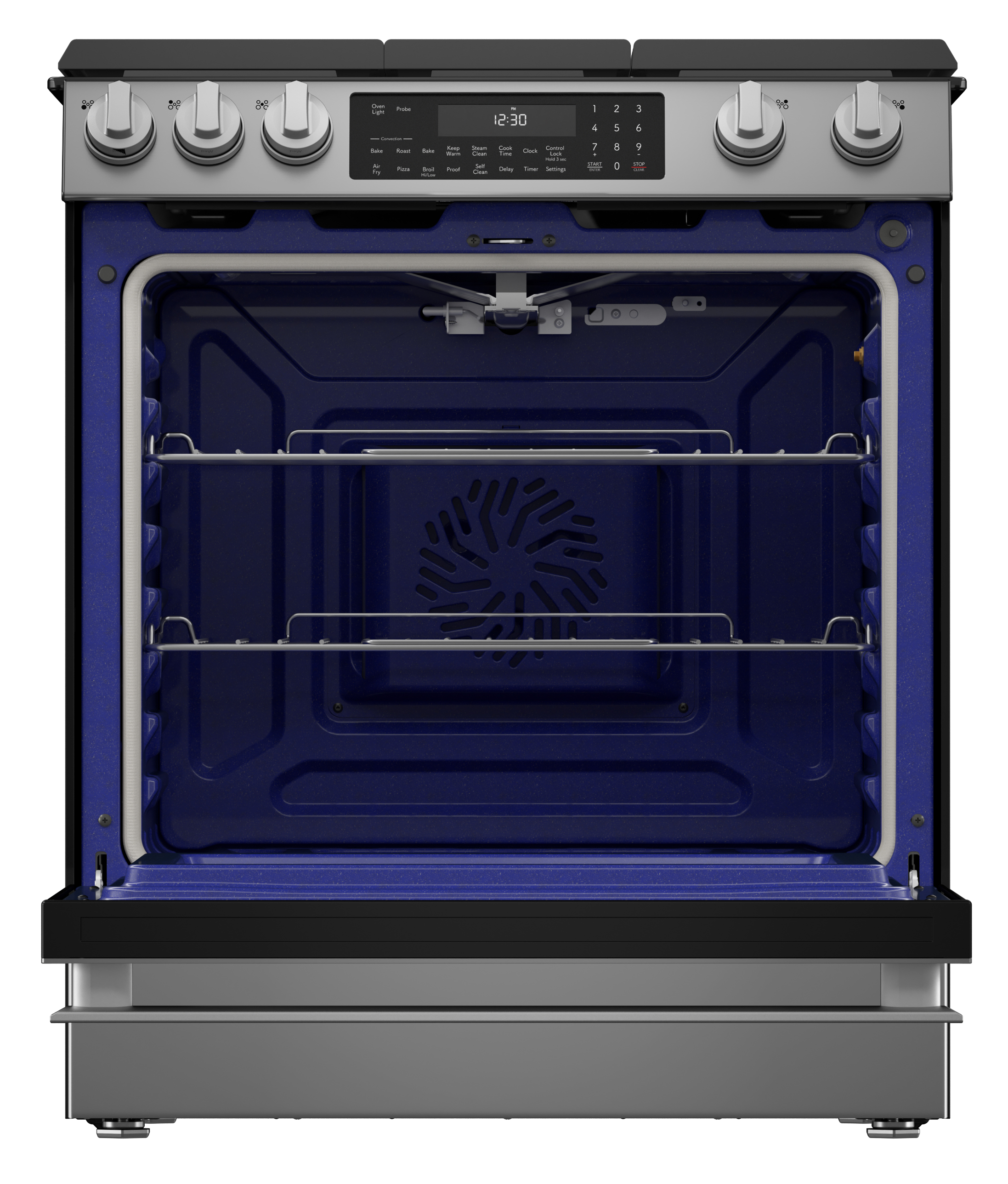 Slide-In Range with Air Fry (SSG3061JS) Head On Open