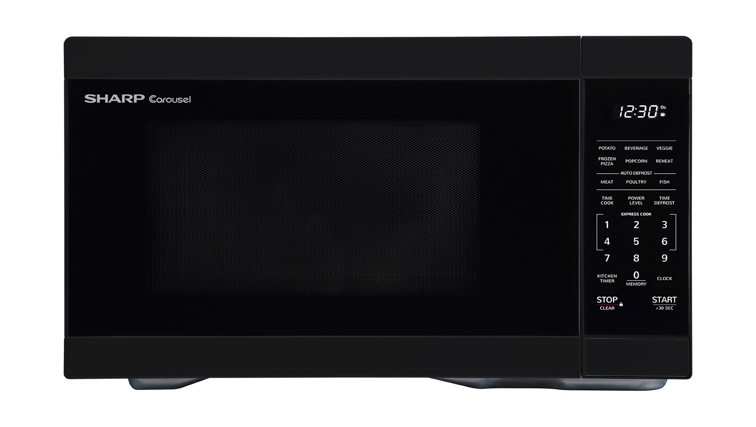 Sharp 1.1 Cu. ft. Black Countertop Microwave Oven