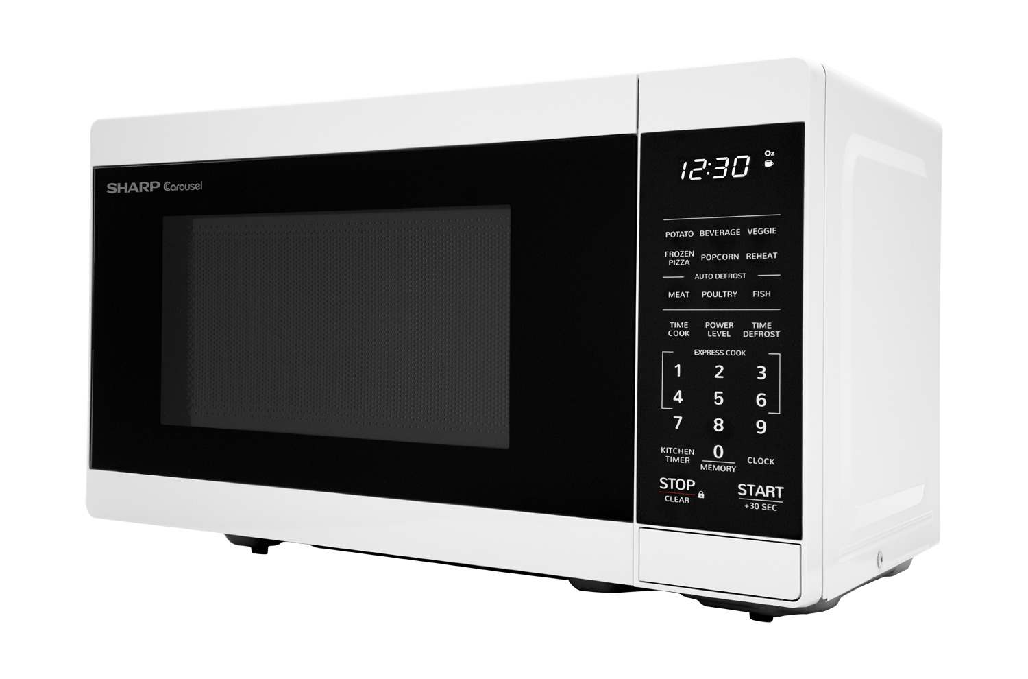 0.7 Cu ft Compact Countertop Microwave Oven, White 17.60 x 12.70 x 9.60  Inches