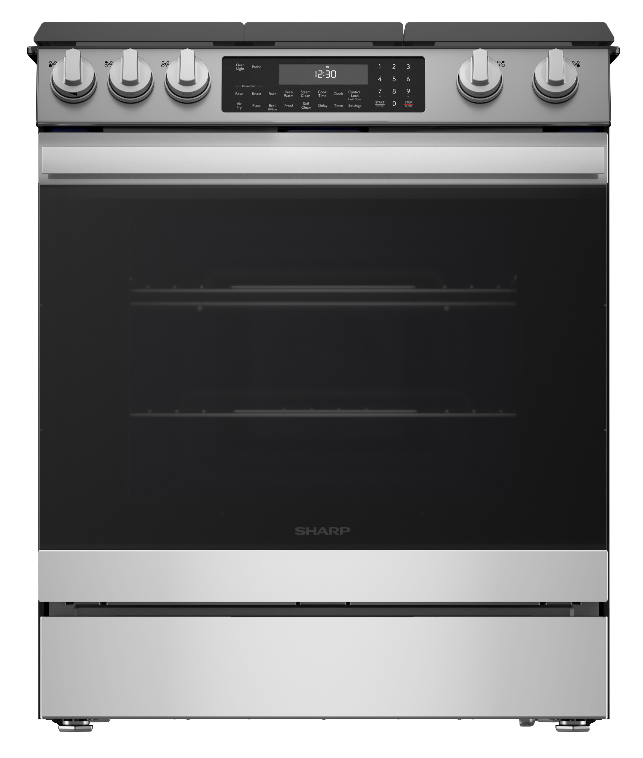 Slide-In Range with Air Fry (SSG3065JS) Head On