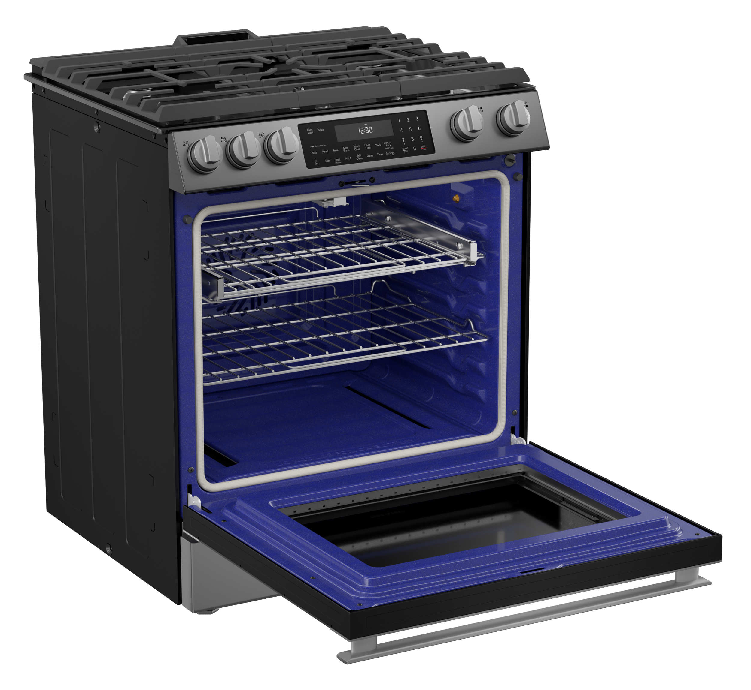 Slide-In Range with Air Fry (SSG3065JS) 3 Quarter Right Open