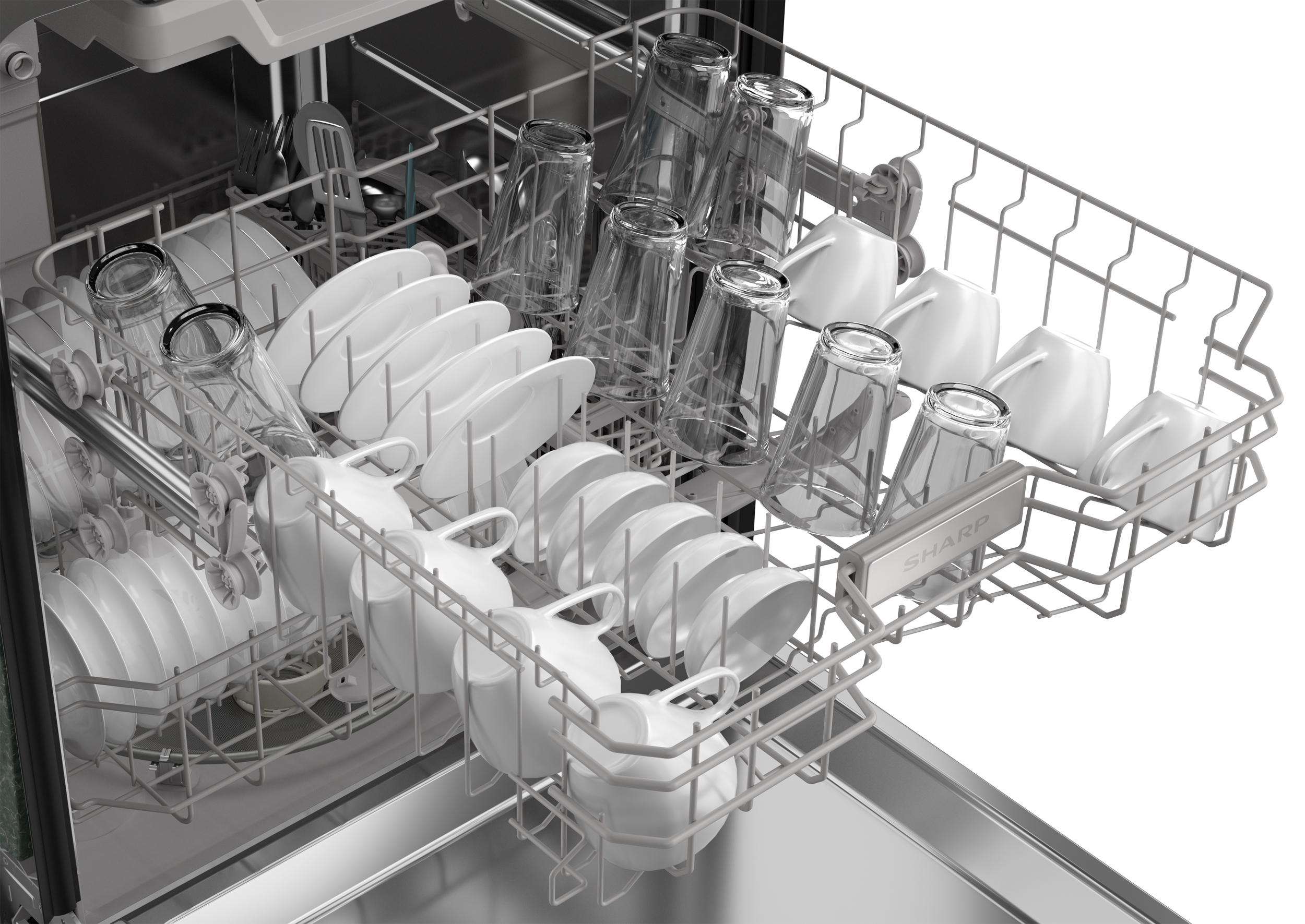 Sharp 24-in Front Control Built-in Dishwasher ( Stainless