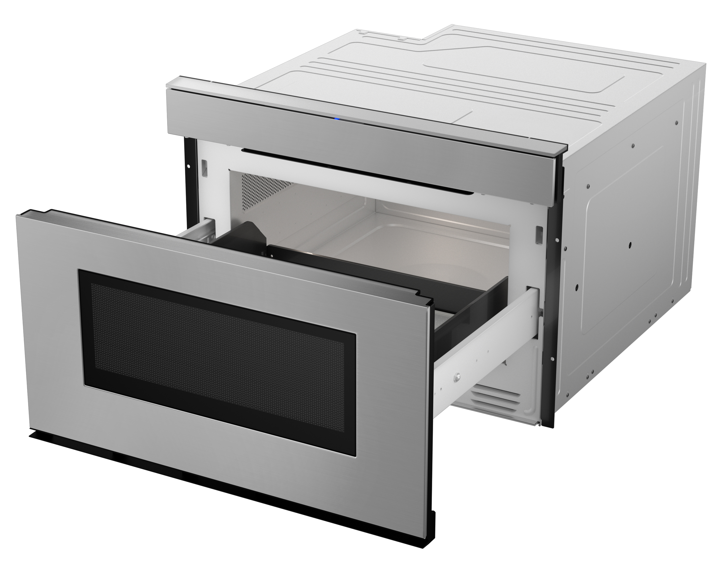 24 in. Smart Microwave Drawer Oven (SMD2479JS) 3QL Open