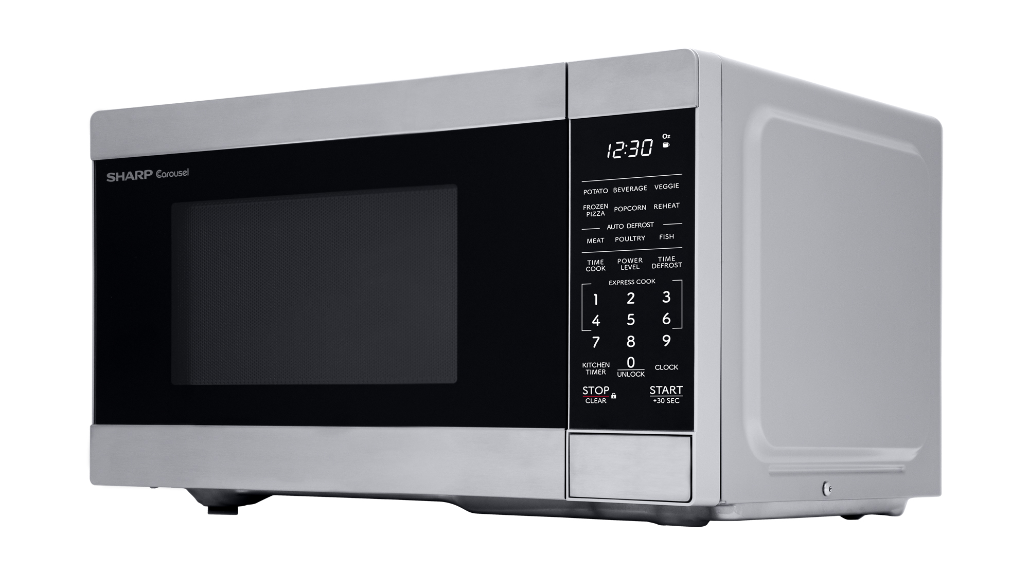 Sharp Carousel Countertop Microwave Oven (SMC0960KS) left angle