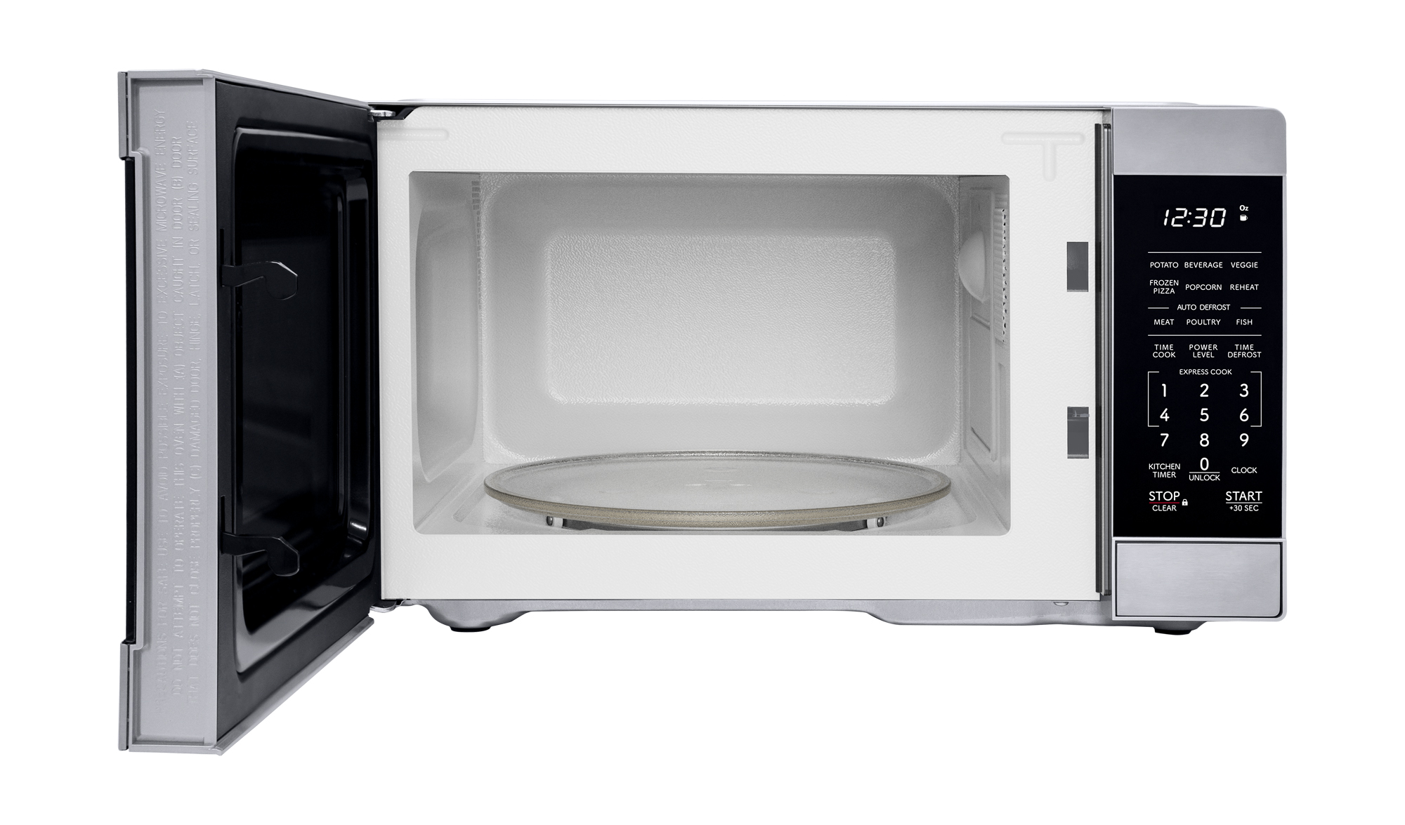 Sharp Carousel Countertop Microwave Oven (SMC0960KS) door open