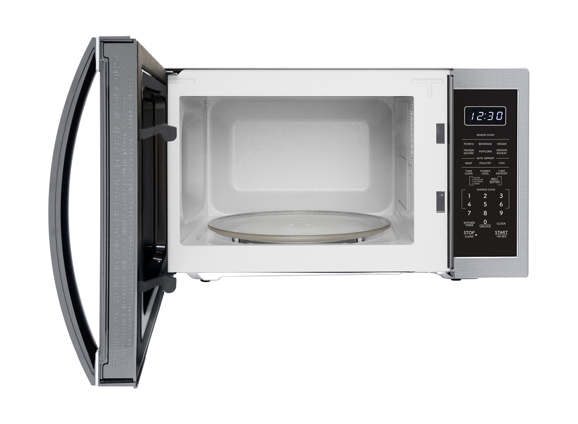 Sharp 1.4 cu. ft. Carousel Countertop Microwave (SMC1450KS) door open