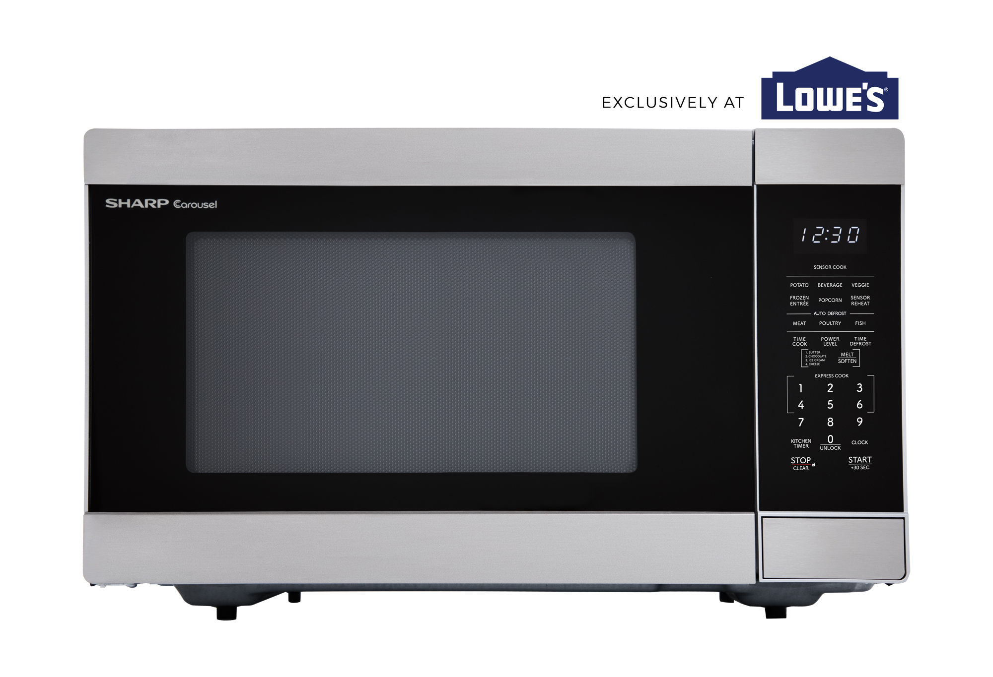 Sharp 1.6 cu. ft. Carousel Countertop Microwave Oven (SMC1660KS) head on cobranded