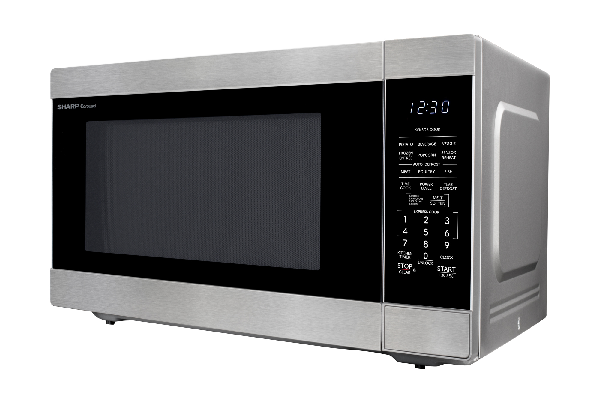 Sharp 2.2 cu. ft. Carousel Countertop Microwave Oven (SMC2265KS) drama angle