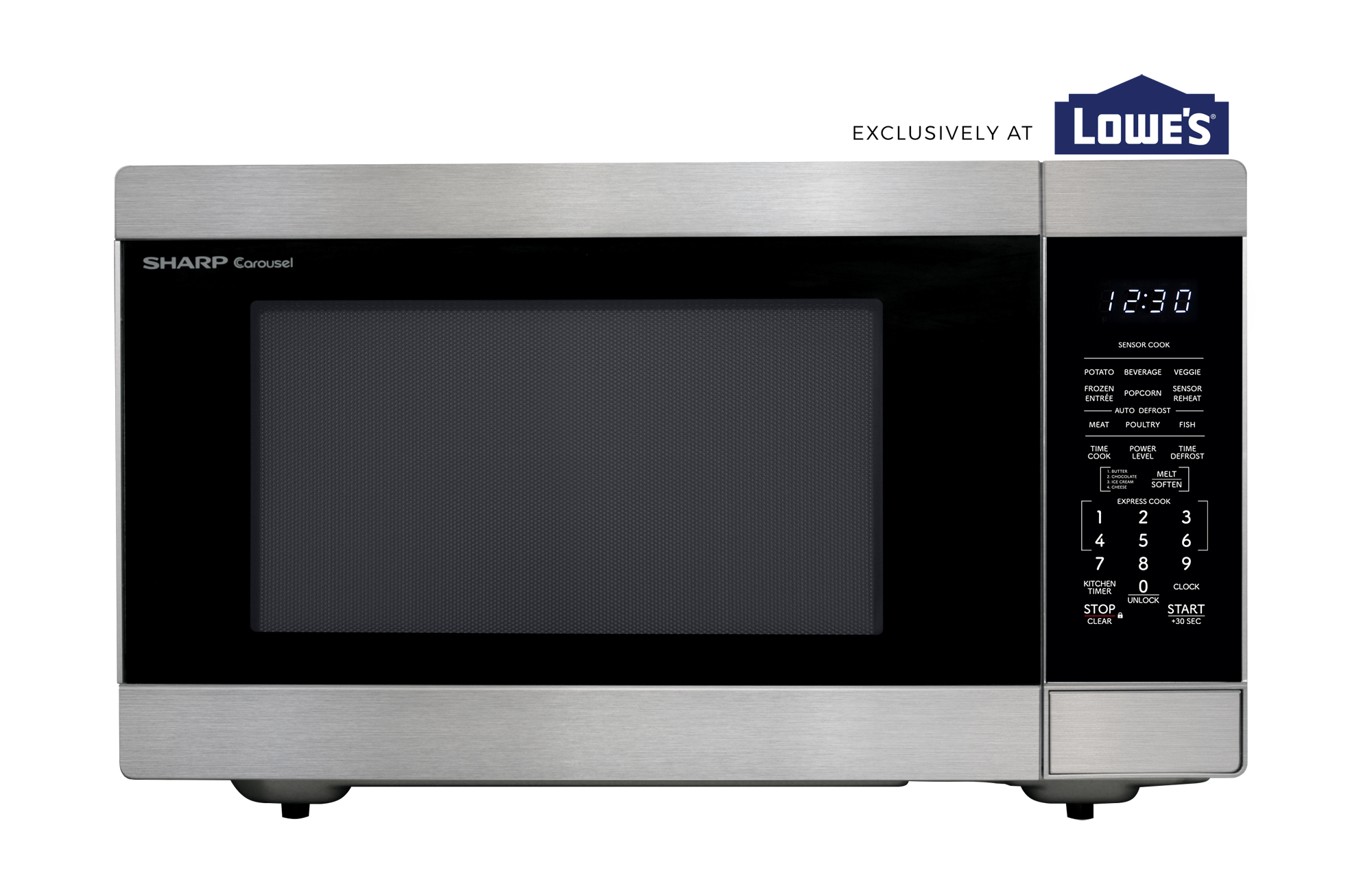 Sharp 2.2 cu. ft. Carousel Countertop Microwave Oven (SMC2265KS) head on cobranded
