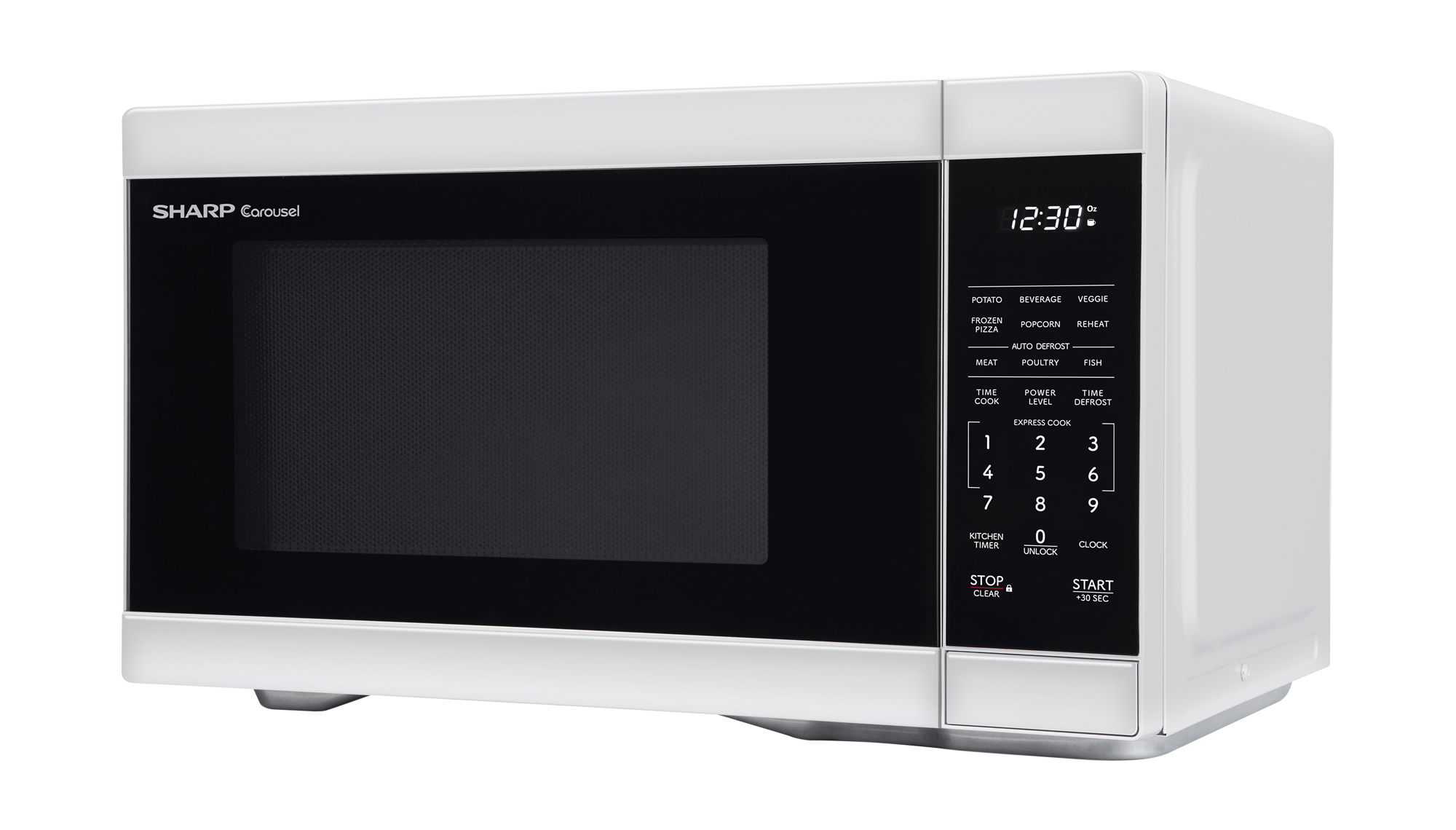 1.1 cu. ft. White Carousel Countertop Microwave Oven (SMC1161KW) left angle