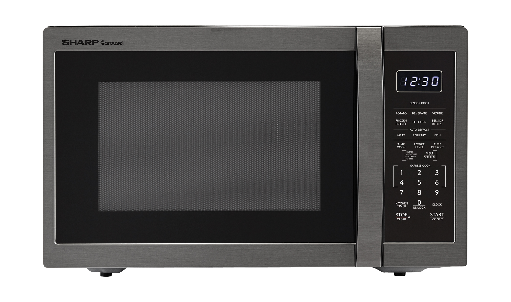 1.4 cu. ft. Black Stainless Steel Carousel Countertop Microwave (SMC1452KH) head on