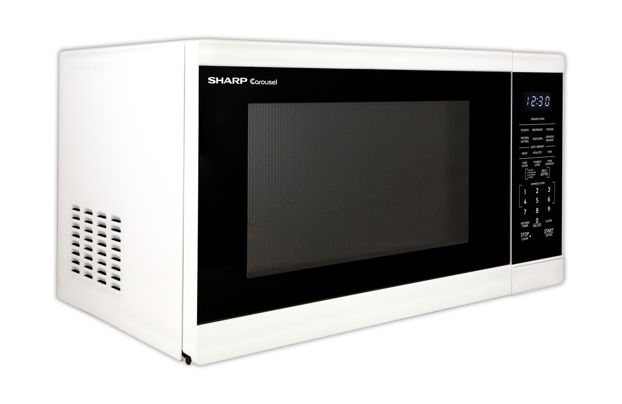 1.4 cu. ft. White Carousel Countertop Microwave Oven (SMC1461KW) right angle