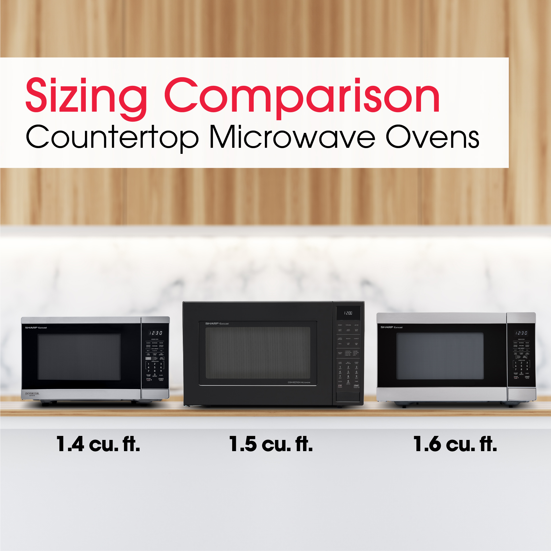 Sharp 1100W Smart Microwave with Inverter Technology (SMC1469KS)