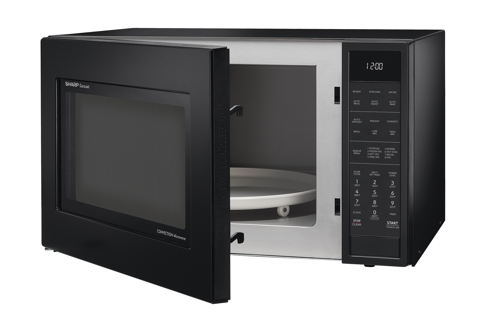 1.5 cu. ft. 900W Black Convection Countertop Microwave Oven