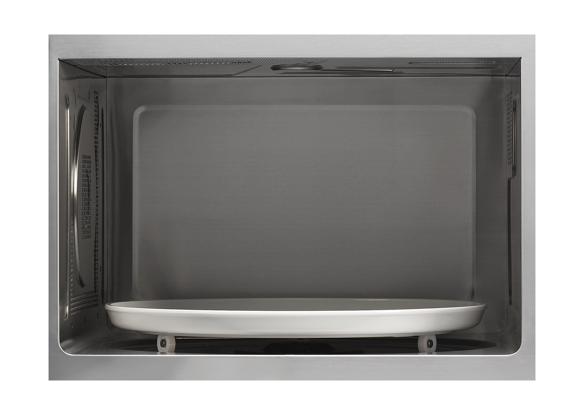 Sharp 1.5 cu. ft. 900W Black Countertop Microwave Oven (SMC1585KB) interior