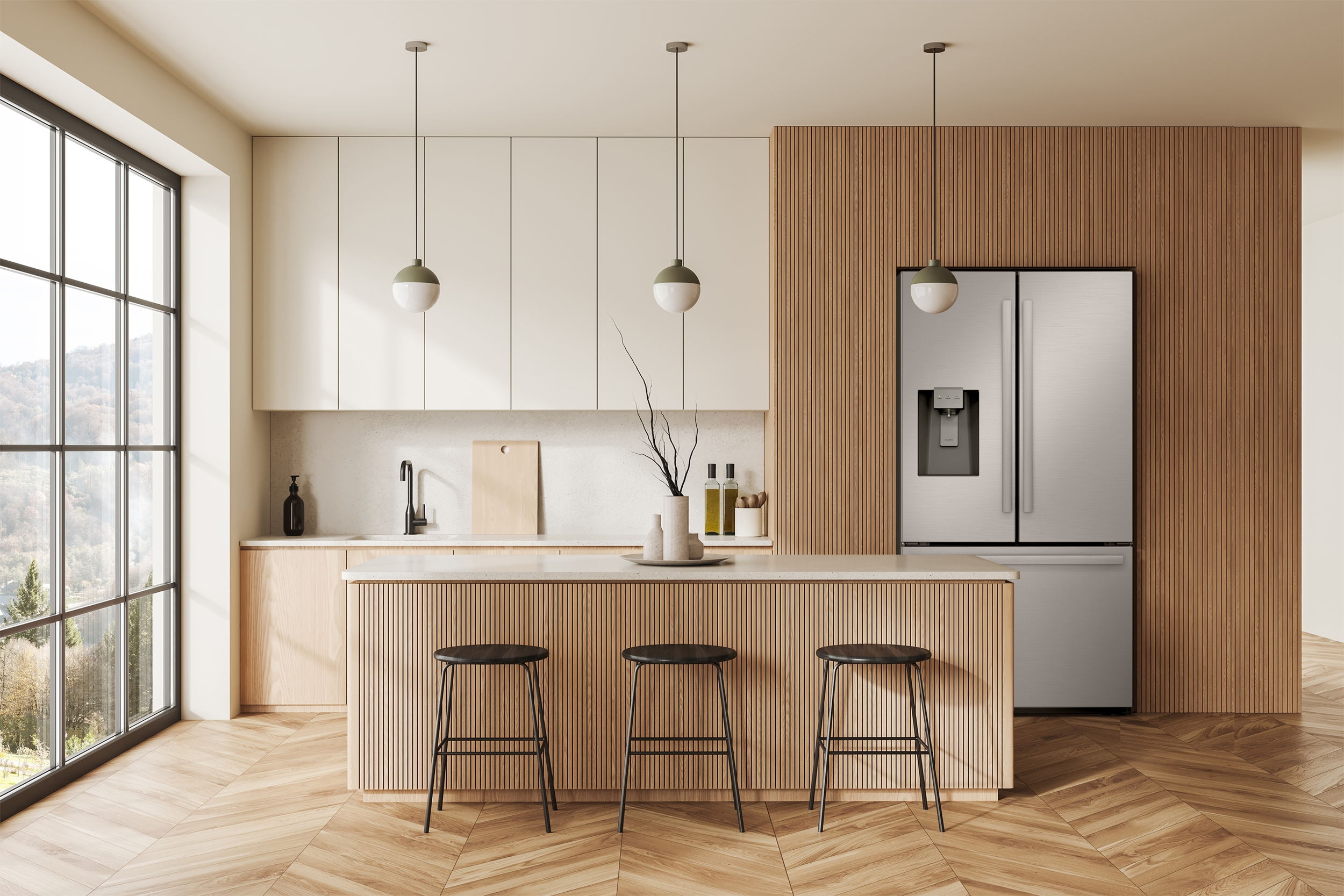 Sharp French 3-Door Refrigerator with Water Dispenser (SJF2955KS) lifestyle