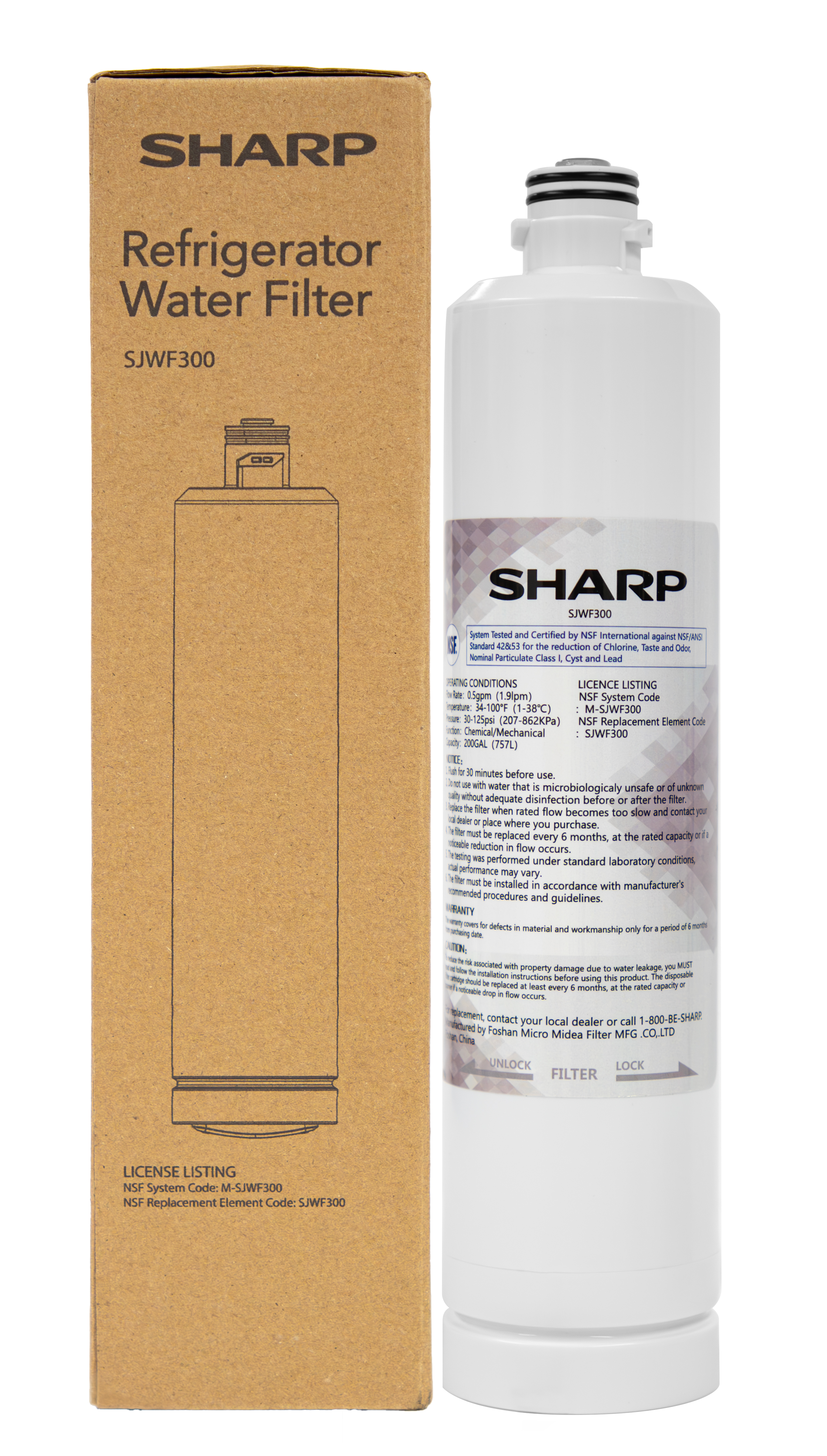 Sharp French 3-Door Refrigerator with Water Dispenser (SJF2955KS) filter